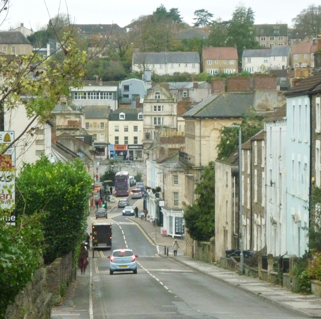 A view down to the centre of Frome