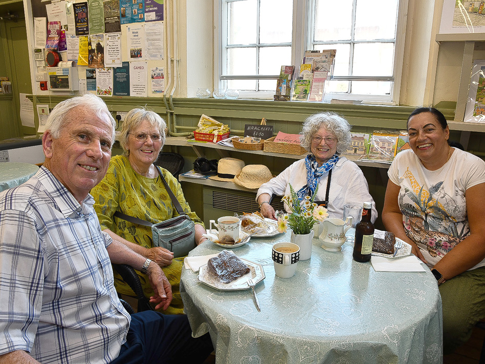 Photography group enjoying tea at Steeple Ashton
