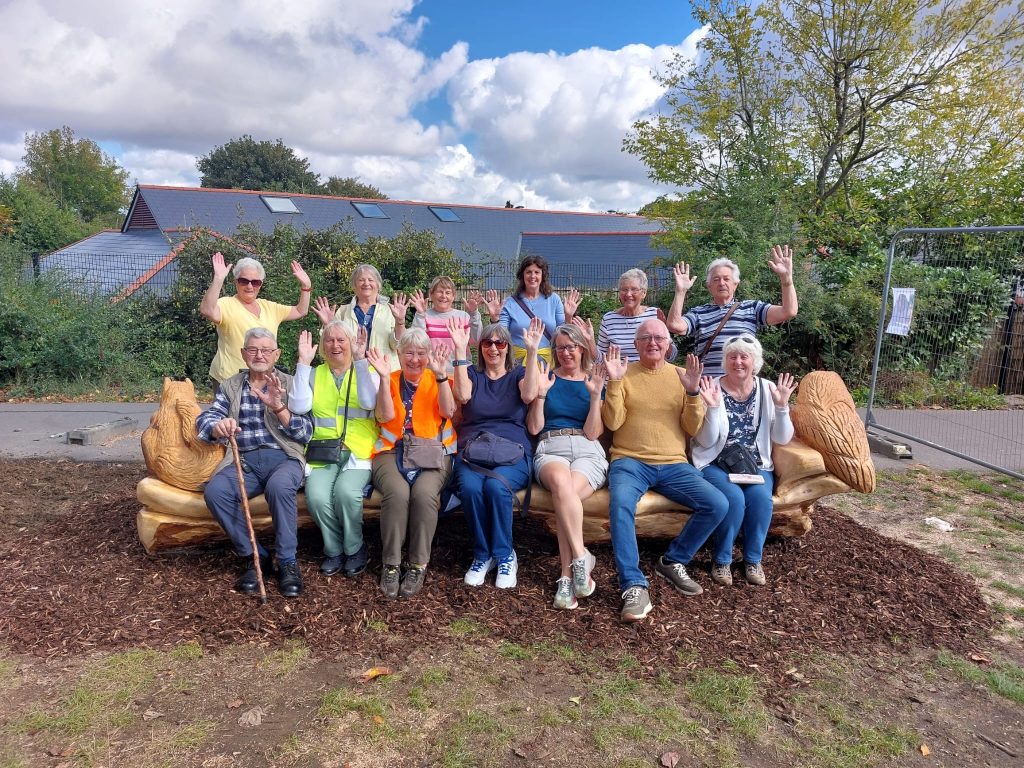 SDWG on the maple bench in Frome Park