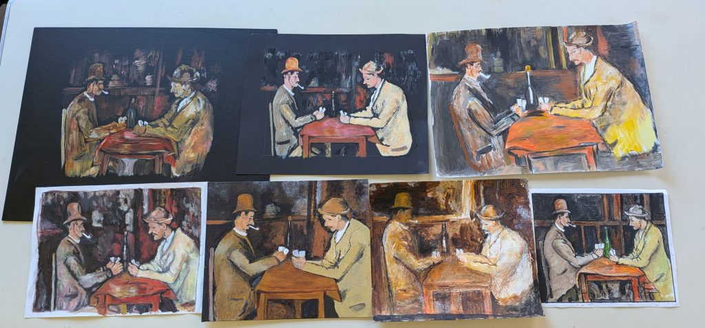 After Cazanne - card players